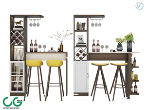 modern bar bar chair 3d model
